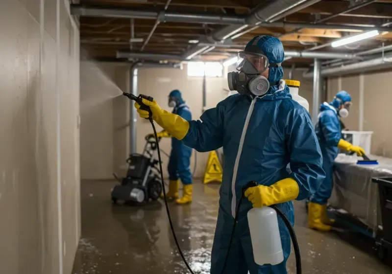 Basement Sanitization and Antimicrobial Treatment process in Parker, SD