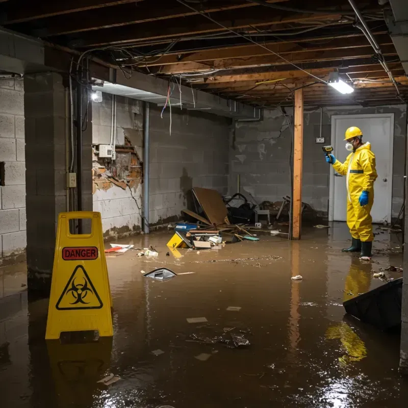 Flooded Basement Electrical Hazard in Parker, SD Property